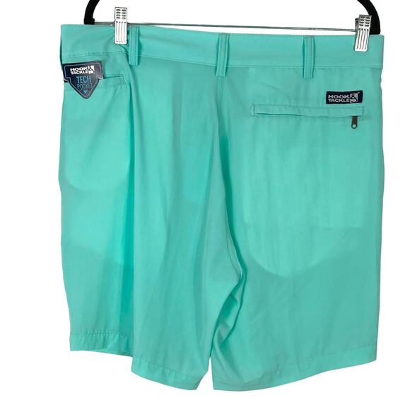 HOOK & TACKLE Shorts 32 Turquesa Coastland 4 Way Stretch Hybrid Fishing Short - Picture 2 of 5